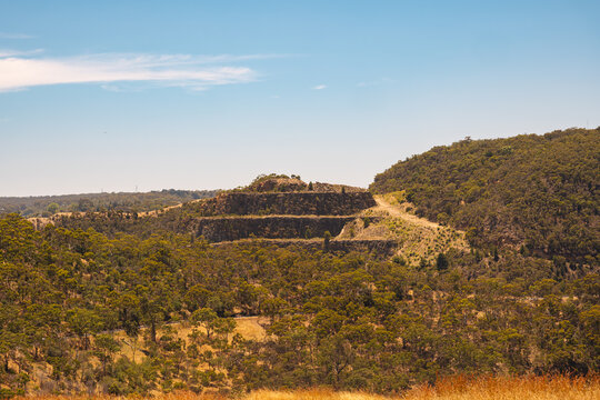 Scenic view of rock quarry in the mountain, Mount Osmond, Adelaide, South Australia, Australia