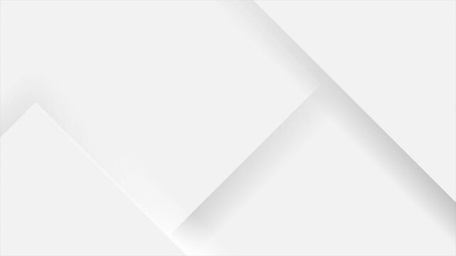 Grey white minimal soft abstract geometric background. Seamless looping motion design. Video animation Ultra HD 4K 3840x2160