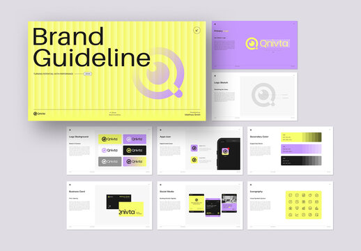 Modern Brand Guideline Presentation Template for Corporate Identity Design