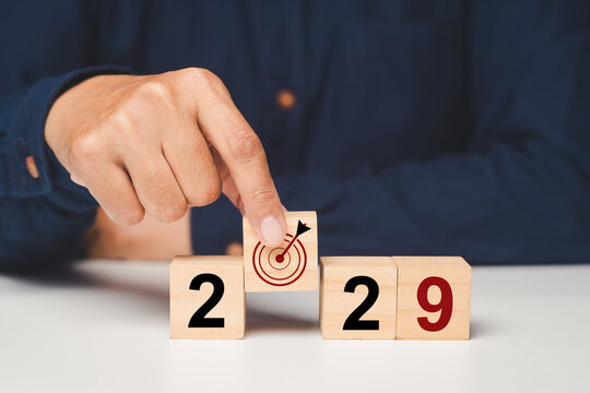 Business target concept with 2029 goal and dart