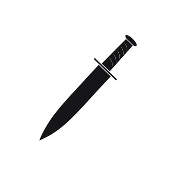 Vector illustration of a black dagger icon