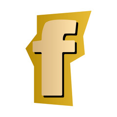 Obraz premium ransom note letter f