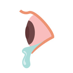 充血した瞳から涙が溢れる