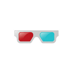 Anaglyph 3D glasses with red and cyan lenses