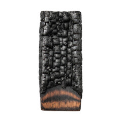 Charred Wood Block with Textured Surface