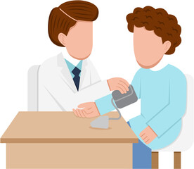 Fototapeta premium Doctor Checking Patient Blood Pressure