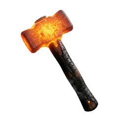 Molten Hammer with Charred Wooden Handle