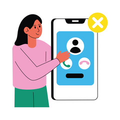 Blocking Unknown Sender vector illustrations EPS file