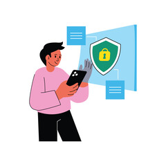 Cyber Lock vector illustrations EPS file