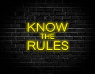 Obraz premium Leuchtende gelbe Neonschrift 