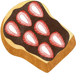 strawberry chocolate toast