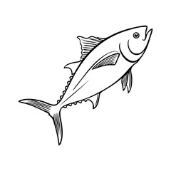 Dibujo sencillo con líneas de atún rojo © teracreonte