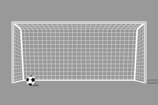 Football goal ball vector illustration isolated on grey background