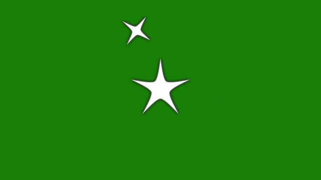 Twinkle sparkle stars animation with flat vector doodle shapes and magical glitter shine on green screen background for holiday night sky motion graphics 4K loop video