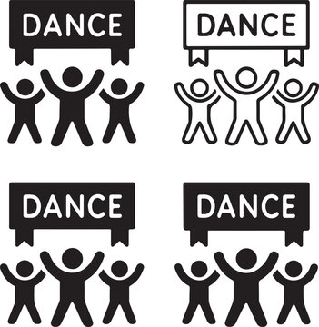 Isolated Dance Flash Mob Event Icon, Dance Flash Mob Event banner design, Dance Flash Mob Event promotion campaign, street performance marketing vector illustration