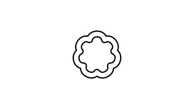 White Loading Spinner Animation Circular Progress Indicator on Black Background