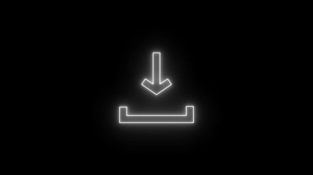 Download Icon with Arrow and Tray on Dark Background