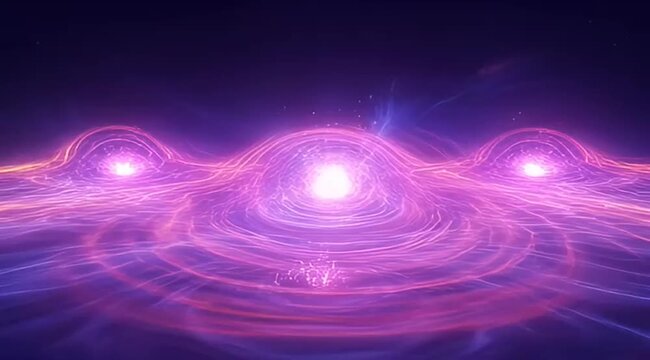 Abstract representation of interconnected energy fields radiating with a glowing center source
