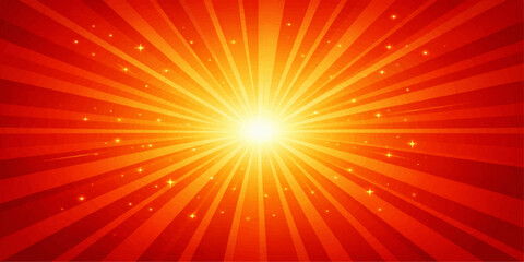 Obraz premium Golden Yellow Sunburst Background with Bright Radiating Glow