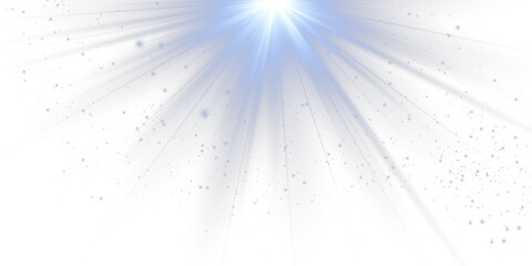 Abstract blue light effect on black background with bright blue light and lens flare, featuring blue glow effect and starry flares with shimmering highlights for beautiful shimmering light and magic v