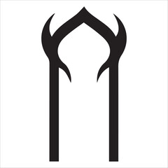 Modern Minimalist Islamic Arch and Mihrab Vector Frame,