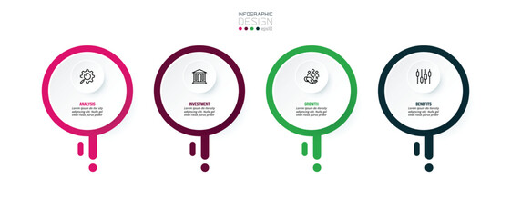 Business or marketing infographic template.