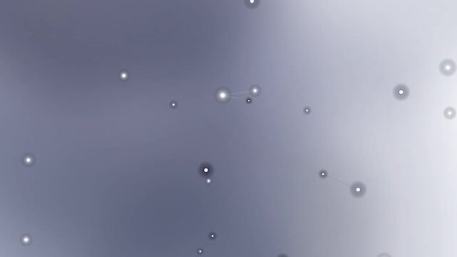 Abstract Digital Network Connection on Silver Gradient Background