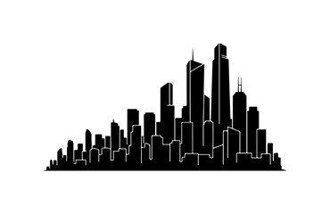 Obraz premium Modern Urban Skyline Vector Illustration
