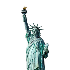 Fototapeta premium Statue of Liberty PNG with alpha channel, symbol of USA freedom