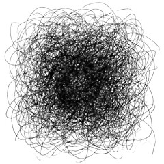 Abstract chaotic scribble pattern hand-drawn messy ink lines forming a dense texture perfect for background or artistic concept