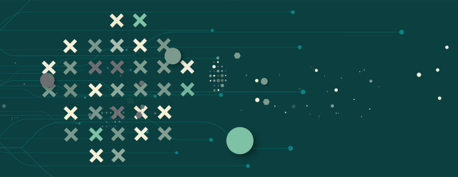 Ukrainian moderm technology background for science and business theme