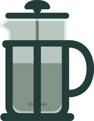 French Press Coffee Maker Illustration