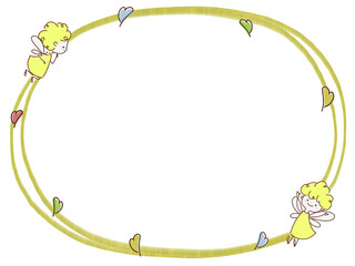 天使とハートのフレーム