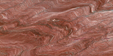 Red marble texture with wavy veins. Glossy digital tile surface. © Vidal