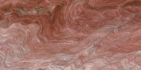 Red marble texture with wavy veins. Glossy digital tile surface.