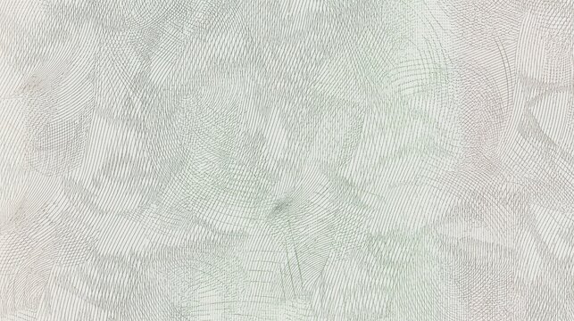 Banknote security pattern, guilloche lines, subtle pastel green and grey, currency texture