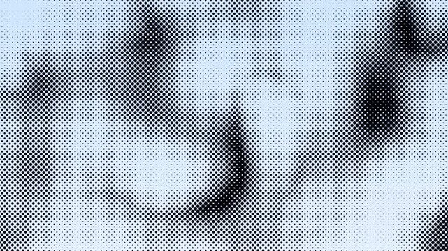 Abstract blue halftone gradient dots forming smooth digital flow. Clean modern texture with soft depth, minimal futuristic motion, seamless loop, technological visual pattern.