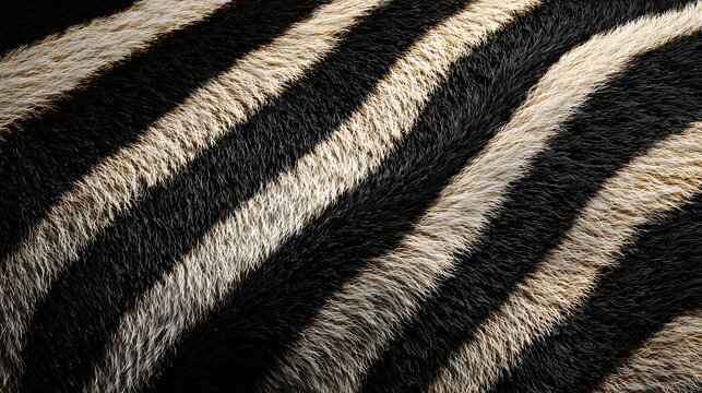 Zebra fur texture close up