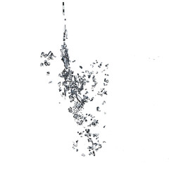 Obraz premium Shattered glass debris isolated transparent background photo realistic 3d rendering PNG with alpha channel 