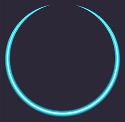 Fototapeta premium Glow circle design with neon light effect.