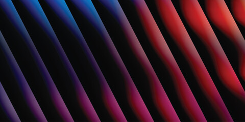 Vibrant abstract background with smooth gradient stripes in bold red, blue, and purple colors, perfect for modern designs isolated on transparent background