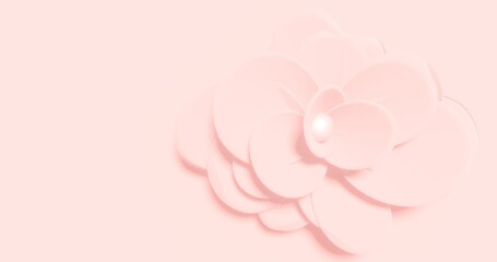 Abstract soft pink flower background 3d render