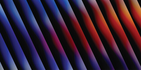 Vibrant colorful abstract background with smooth gradient stripes, modern digital art for creative design projects isolated on transparent background