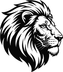 Obraz premium Vector lion head illustration isolated on transparent background