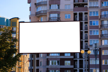 Obraz premium Background for design, Large billboards for outdoor advertising along the roads