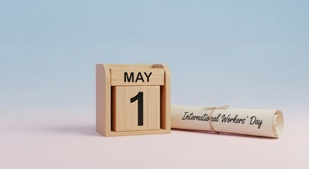 May day celebrations on may 1st with traditional wooden calendar