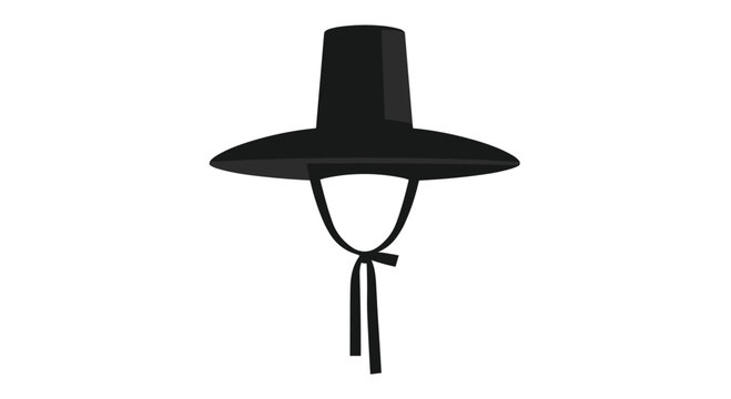Traditional Korean Gat, a distinctively shaped wide-brimmed hat, symbolizing historical elegance, cultural identity, and classic fashion from Korea.