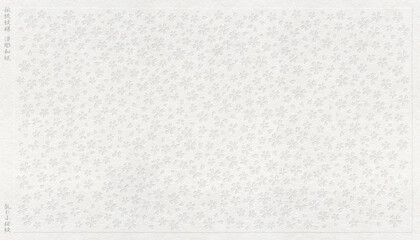 日本の伝統「小桜」紋を浮彫り加工した、立体感ある白い和紙