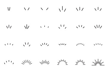 気づき・注目のあしらいセット　手書きのアイコン