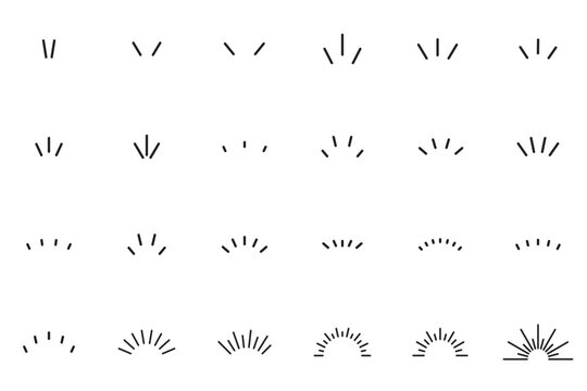 気づき・注目のあしらいセット　手書きのアイコン
